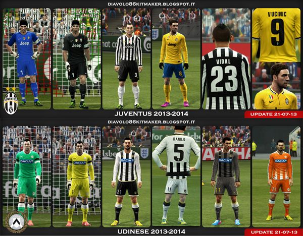 Juventus & Udinese GDB Kit 2013/14 UPDATE